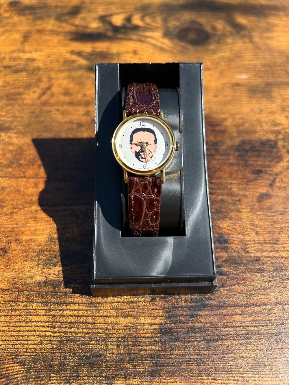 Men's Tom Peterson Kurt Cobain Brown Leather-Strap Watch White Dial Variant